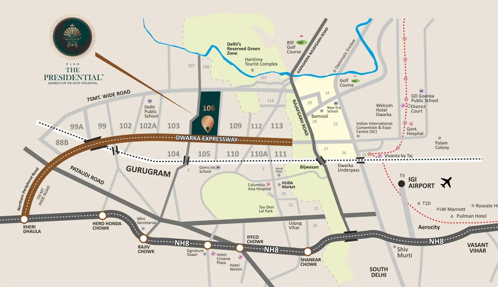 Clubhouse and premium amenities at Elan The Presidential
